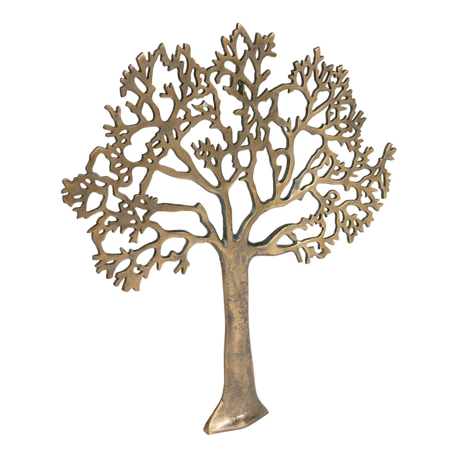 View Large Gold Metal Tree Of Life Wall Plaque 61cm information