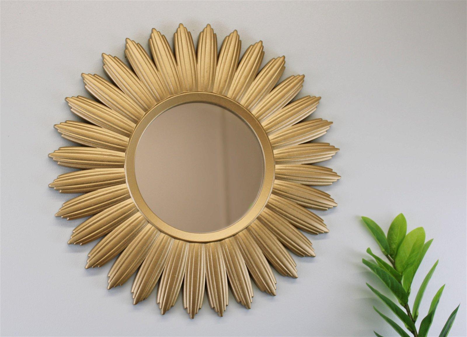 View Large Gold Sunburst Mirror information