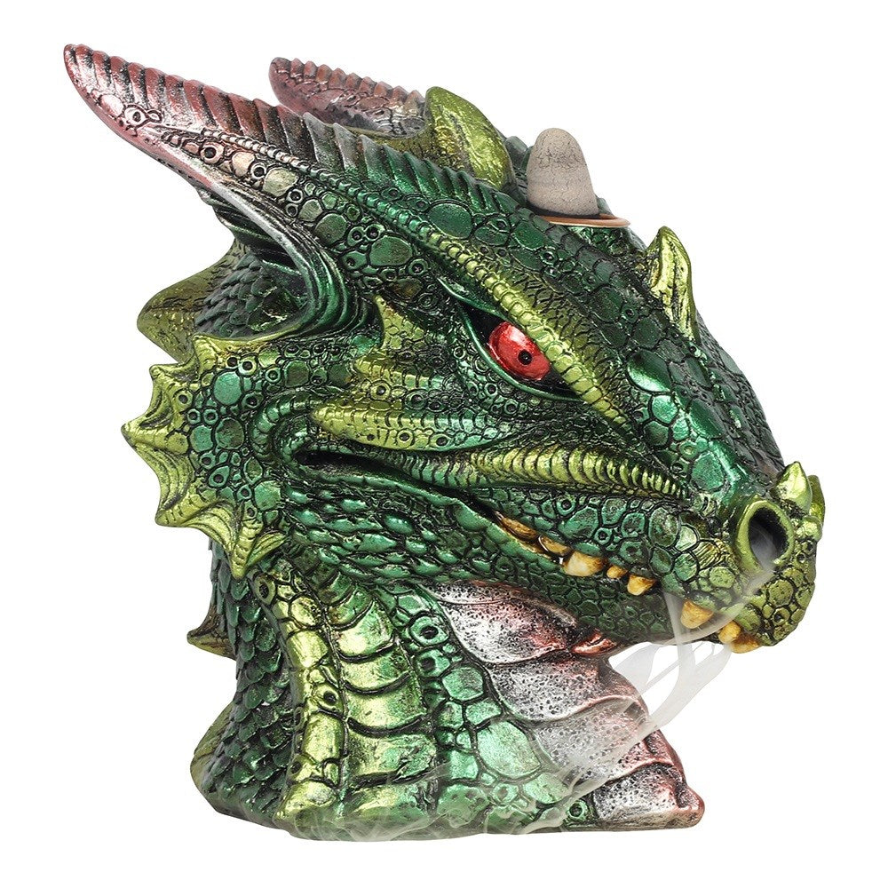 View Large Green Dragon Head Backflow Incense Burner information