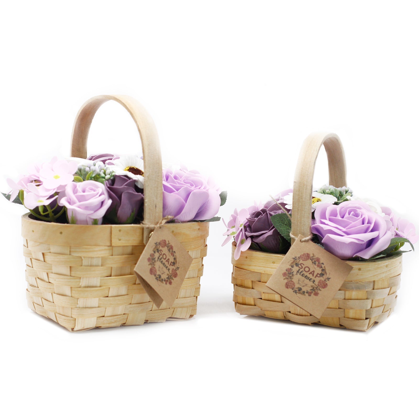 View Large Lilac Bouquet in Wicker Basket information