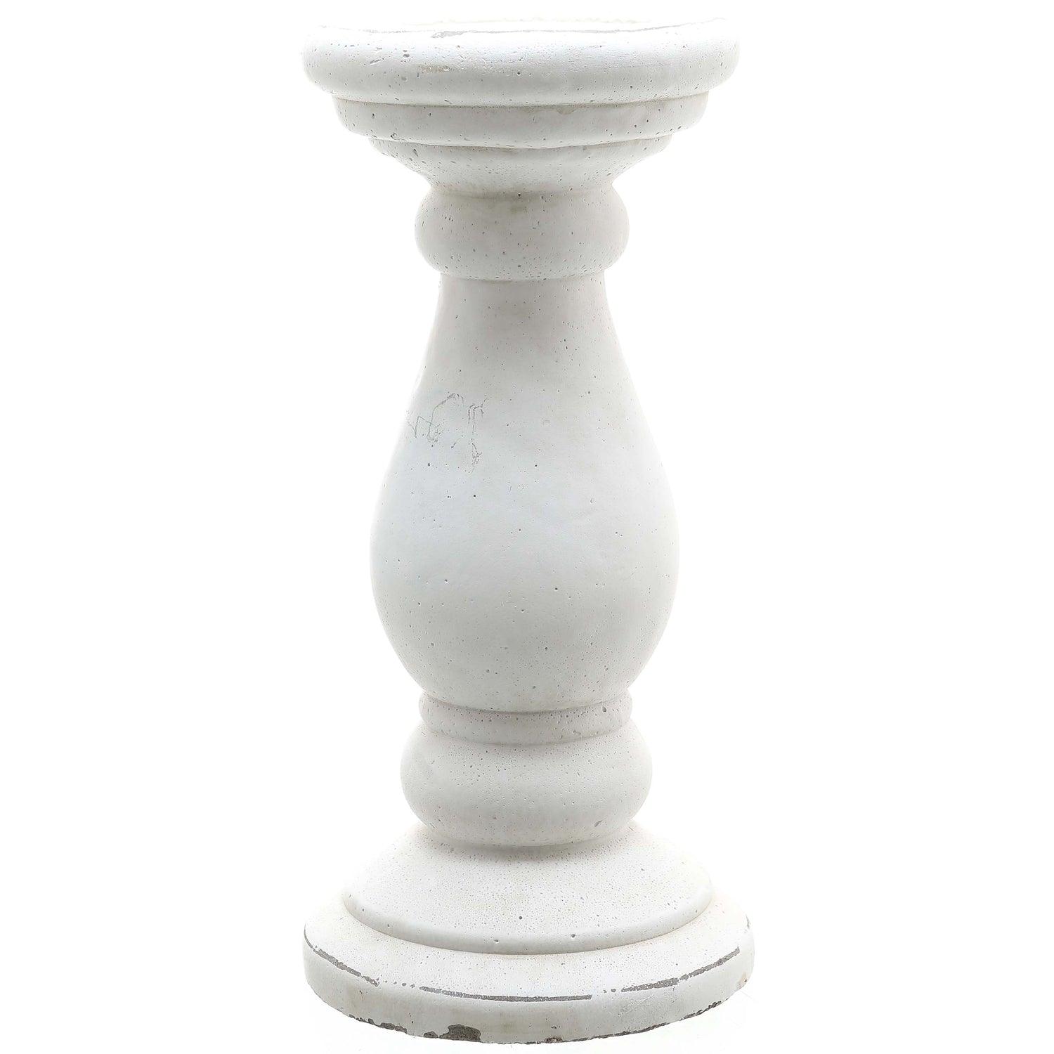 View Large Matt White Ceramic Candle Holder information