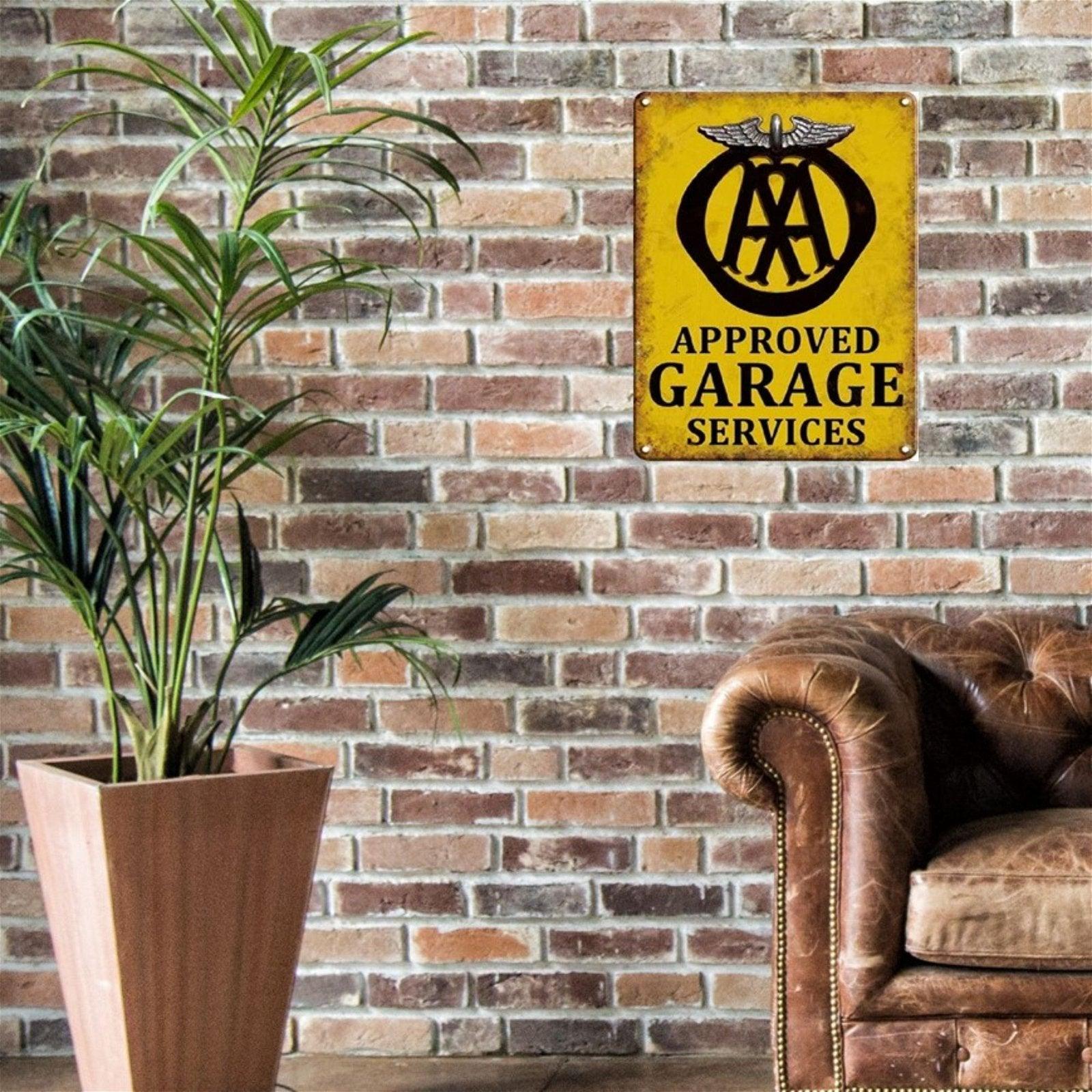 View Large Metal Sign 60 x 495cm Approved Garage Services information
