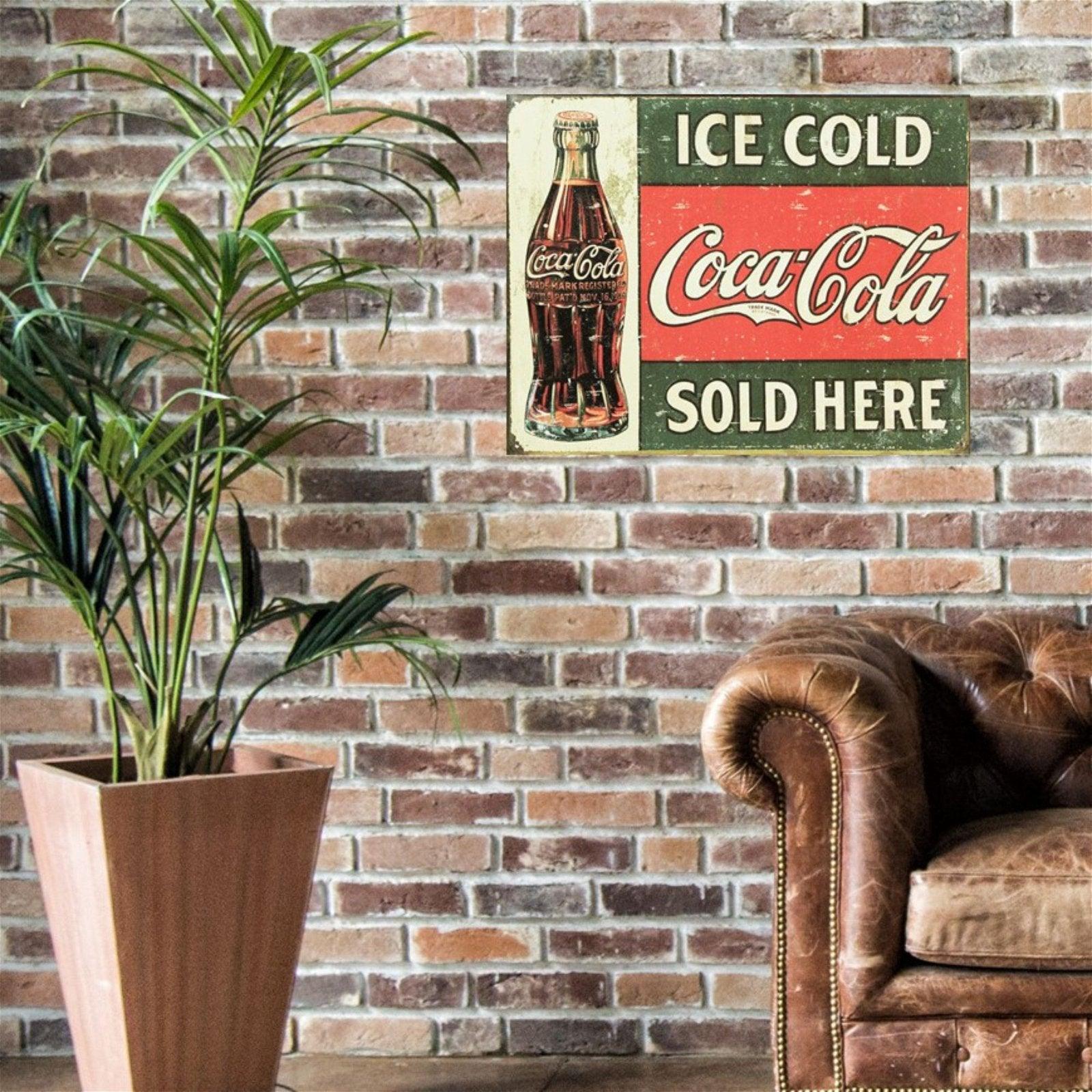 View Large Metal Sign 60 x 495cm Ice Cold Coca Cola information