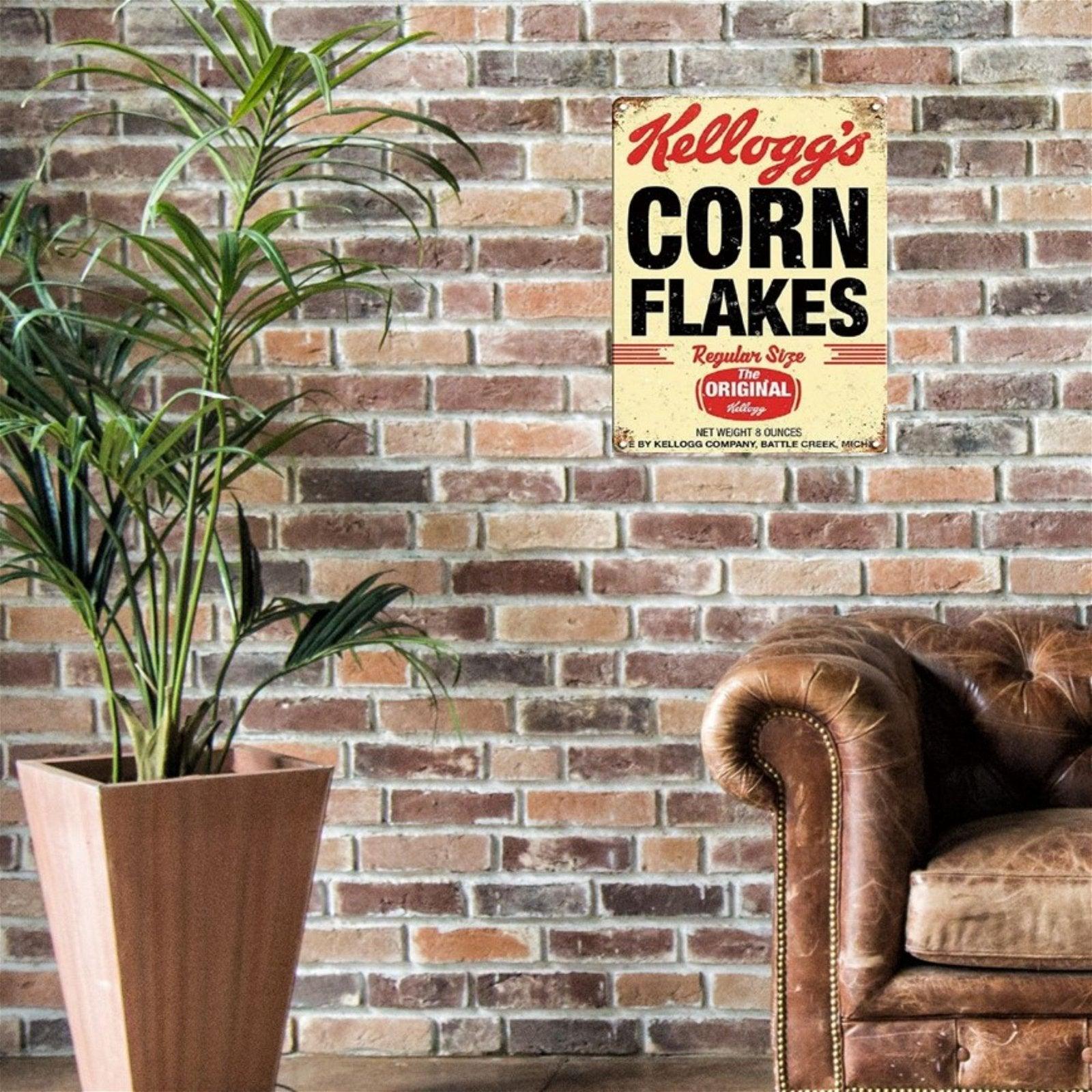 View Large Metal Sign 60 x 495cm Kellogs Corn Flakes information