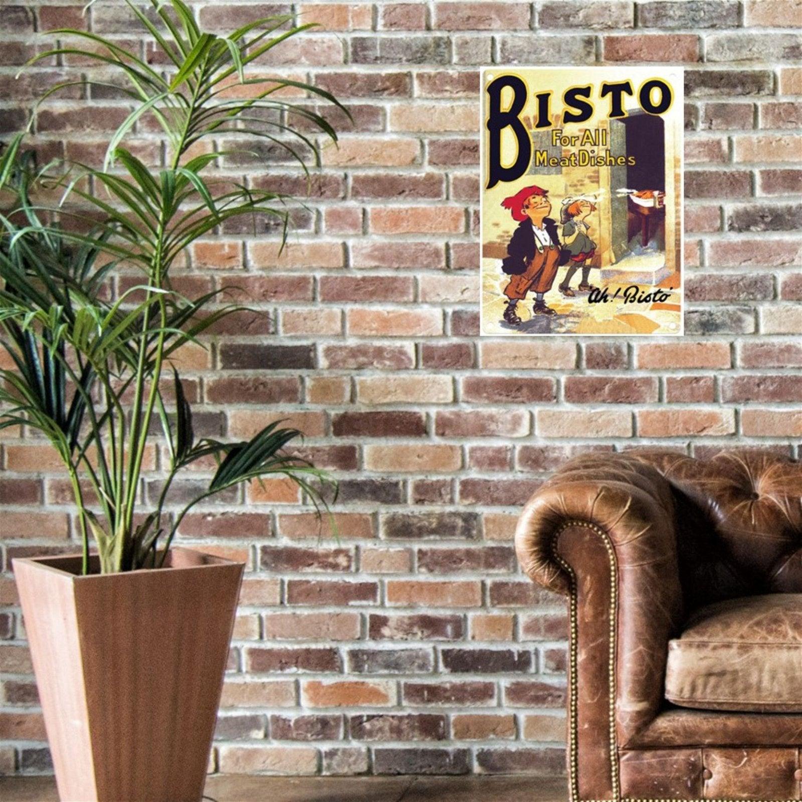 View Large Metal Sign 60 x 495cm Vintage Retro Bisto information