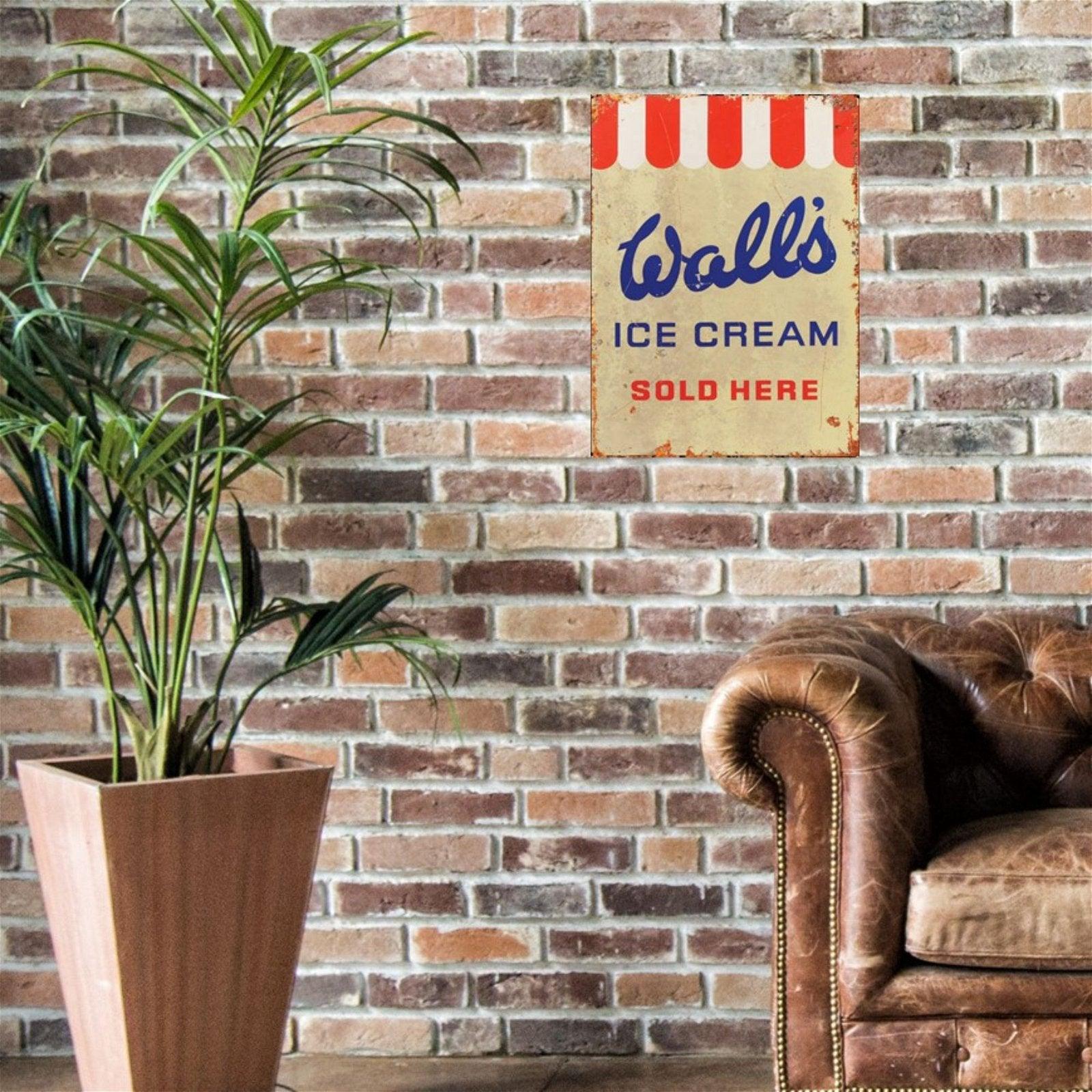 View Large Metal Sign 60 x 495cm Walls Ice Cream information