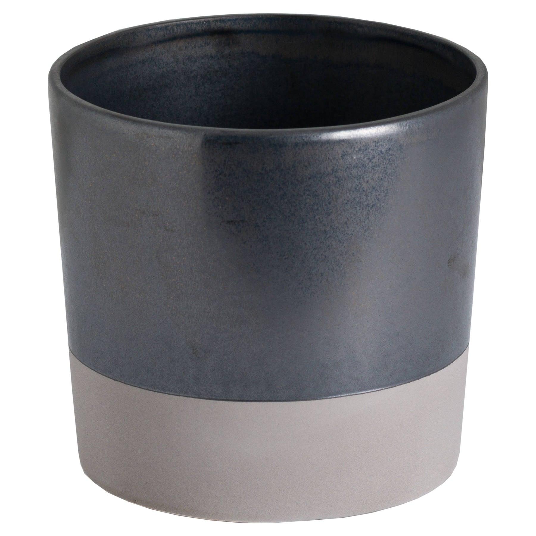 View Large Metallic Grey Ceramic Planter information