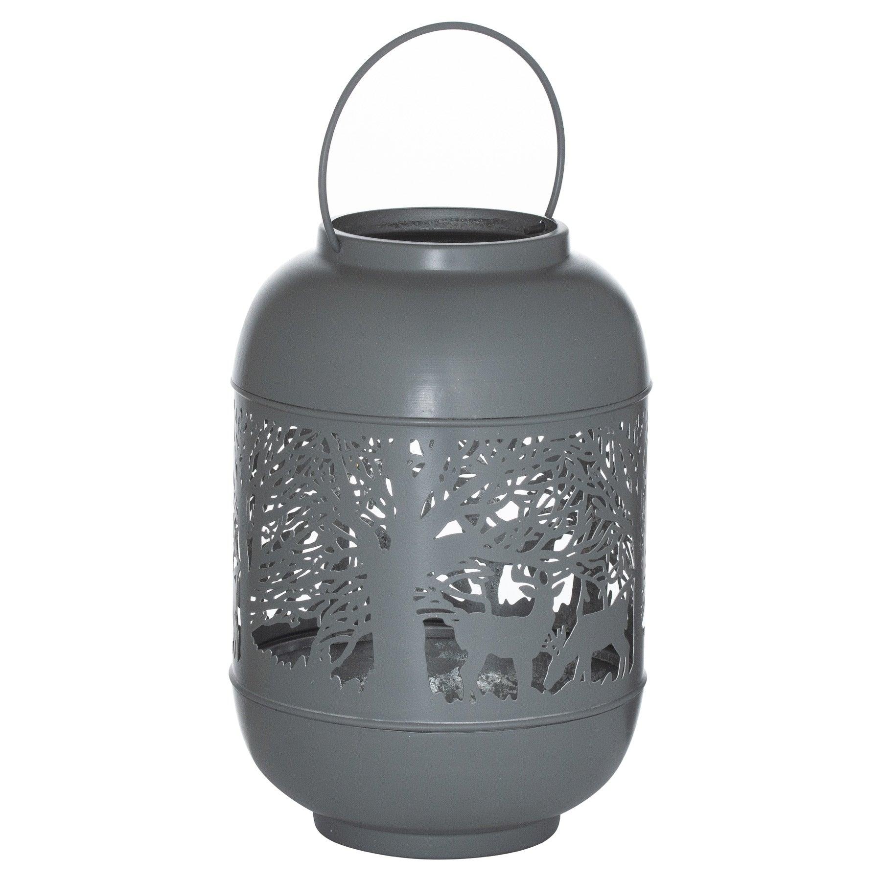 View Large Silver And Grey Glowray Dome Forest Lantern information