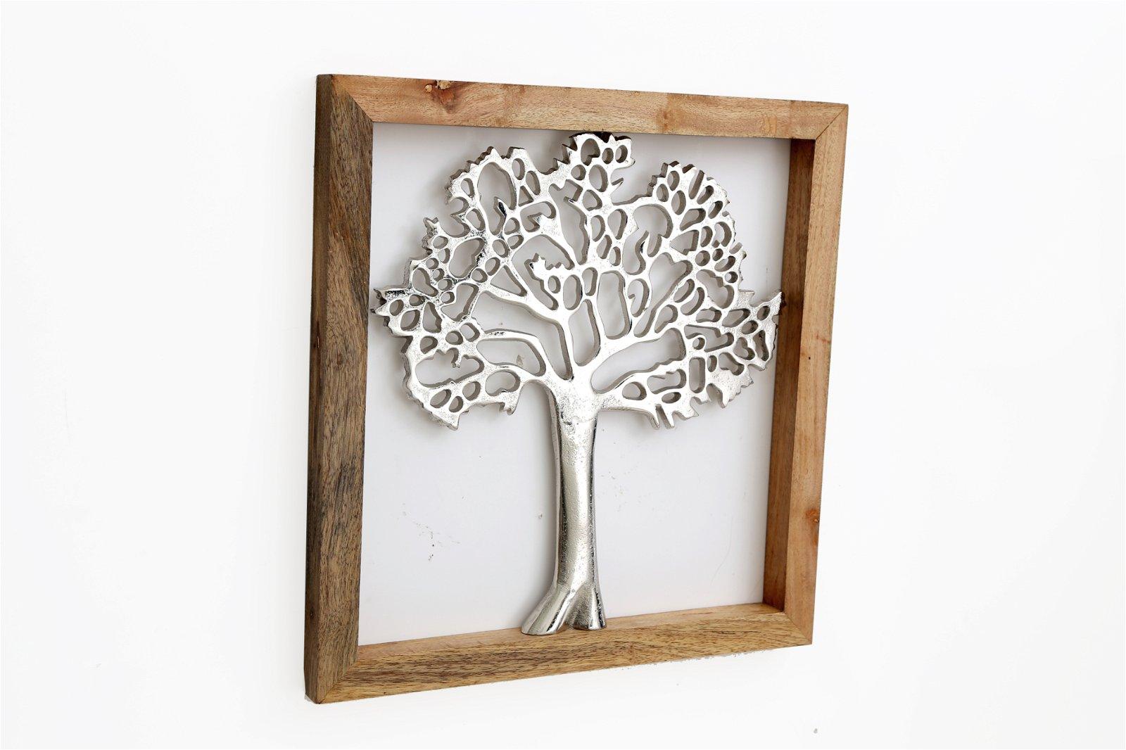 View Large Silver Tree Of Life In A Frame information