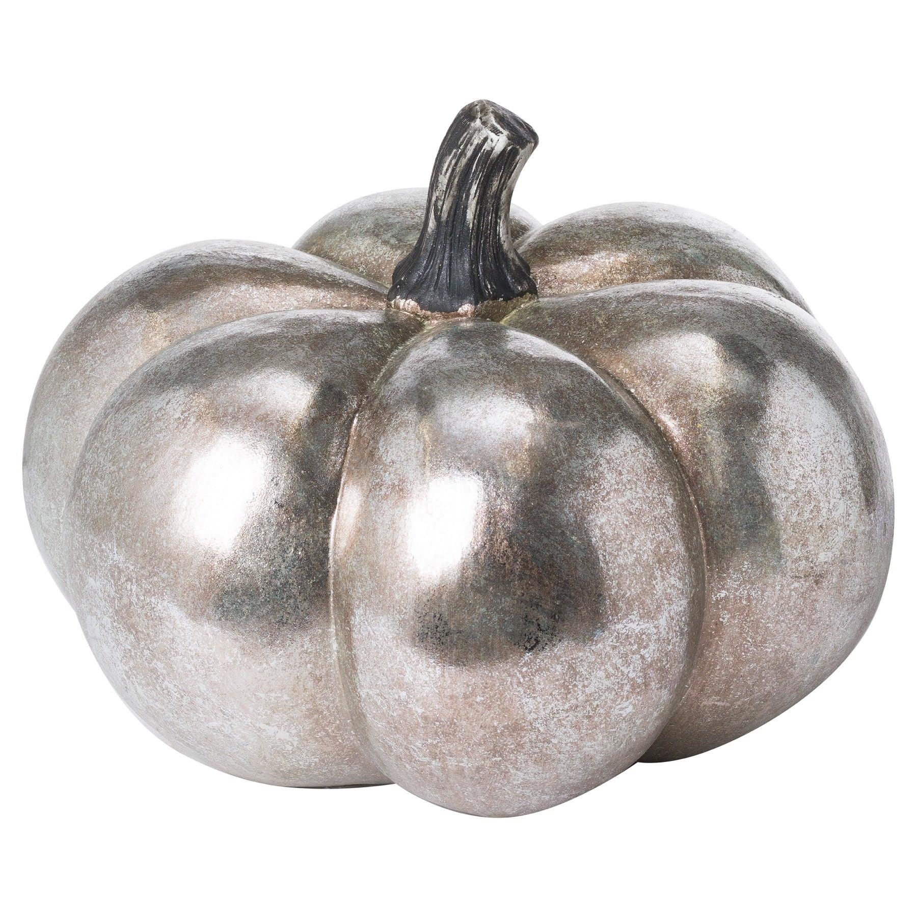 View Large Squat Silver Foil Pumpkin information