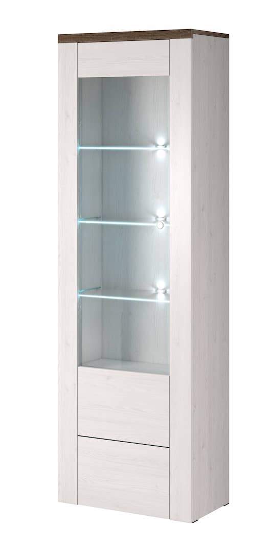 View Larona 05 Tall Display Cabinet Oak Sibiu Larche 65cm information