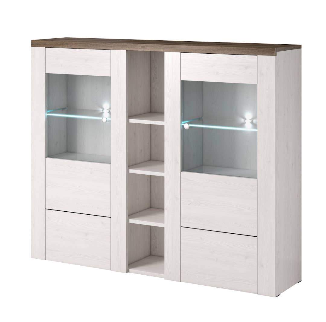 View Larona 46 Sideboard Display Cabinet Oak Sibiu Larche 155cm information