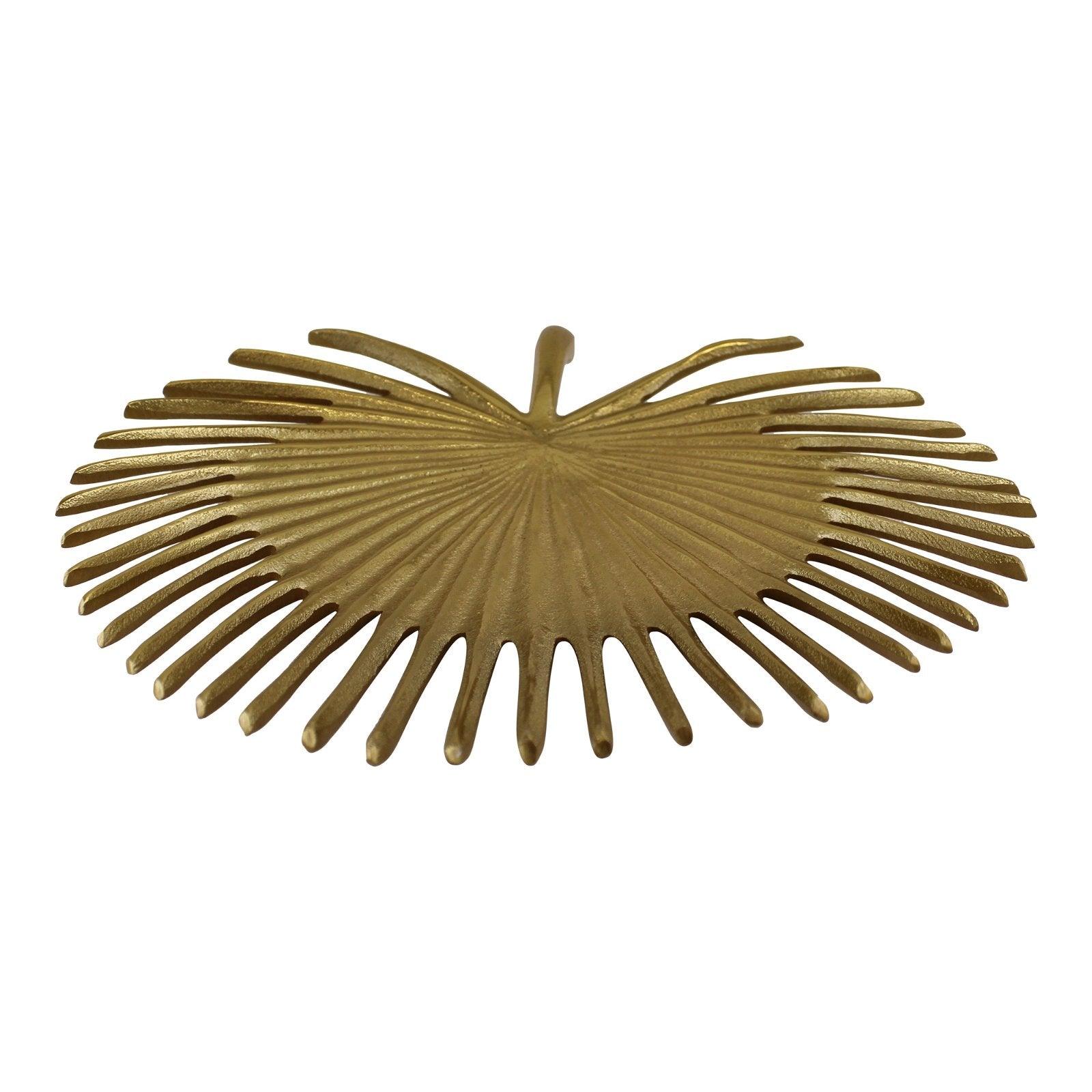 View Leaf Shape Gold Metal Decorative Plate information