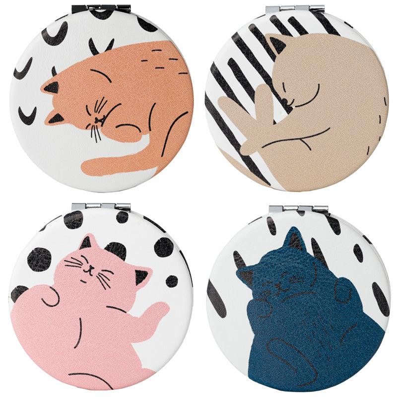 View Leatherette Compact Mirror Cats Life information