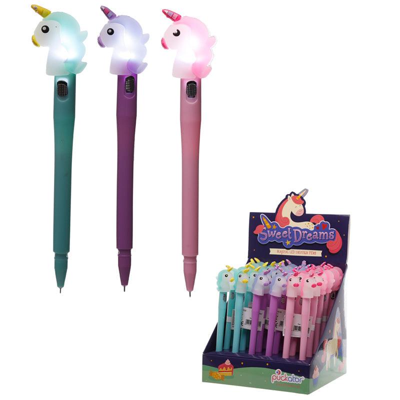 View Light Up LED Unicorn Novelty Pen information