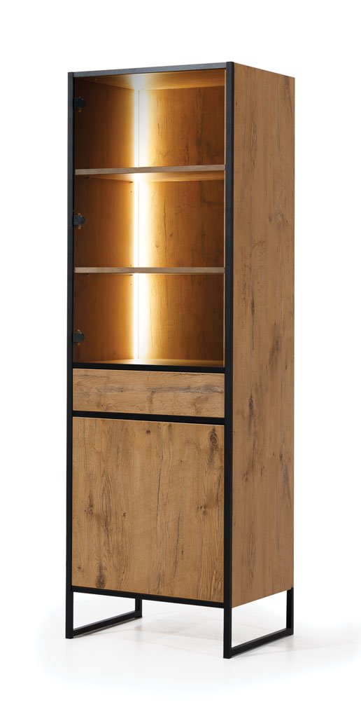 View Loft Tall Display Cabinet 60cm with LED information
