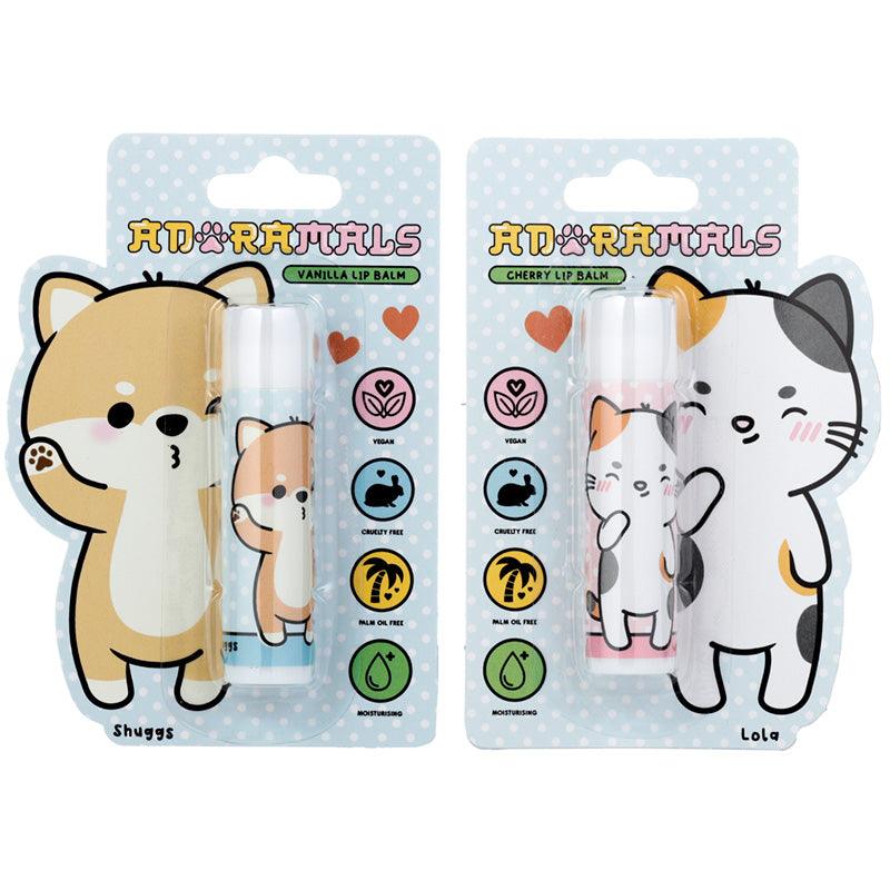 View Lola the Cat and Shuggs the Shiba Inu Dog Adoramals Stick Lip Balm Cherry Lola Vanilla Shuggs information