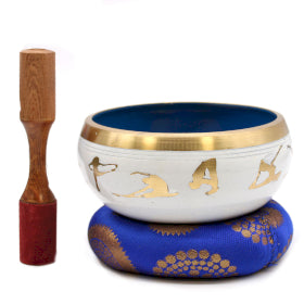 View Lrg Yoga Moves Singing Bowl Set WhiteBlue 14cm information