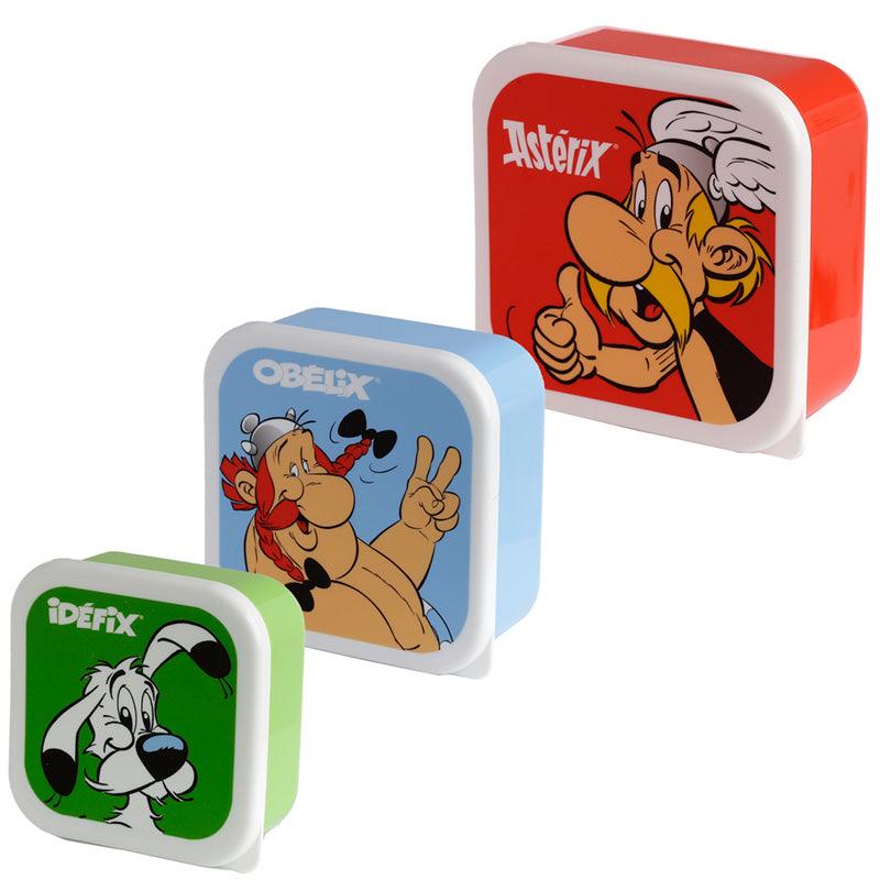 View Lunch Boxes Set of 3 MLXL Asterix Obelix Dogmatix Idefix information