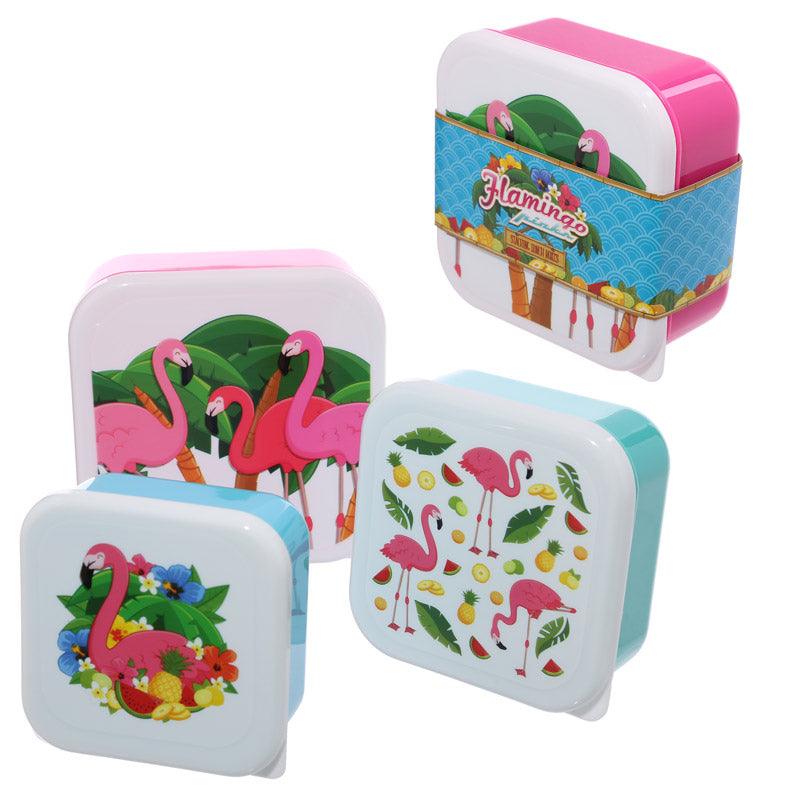 View Lunch Boxes Set of 3 SML Flamingo information