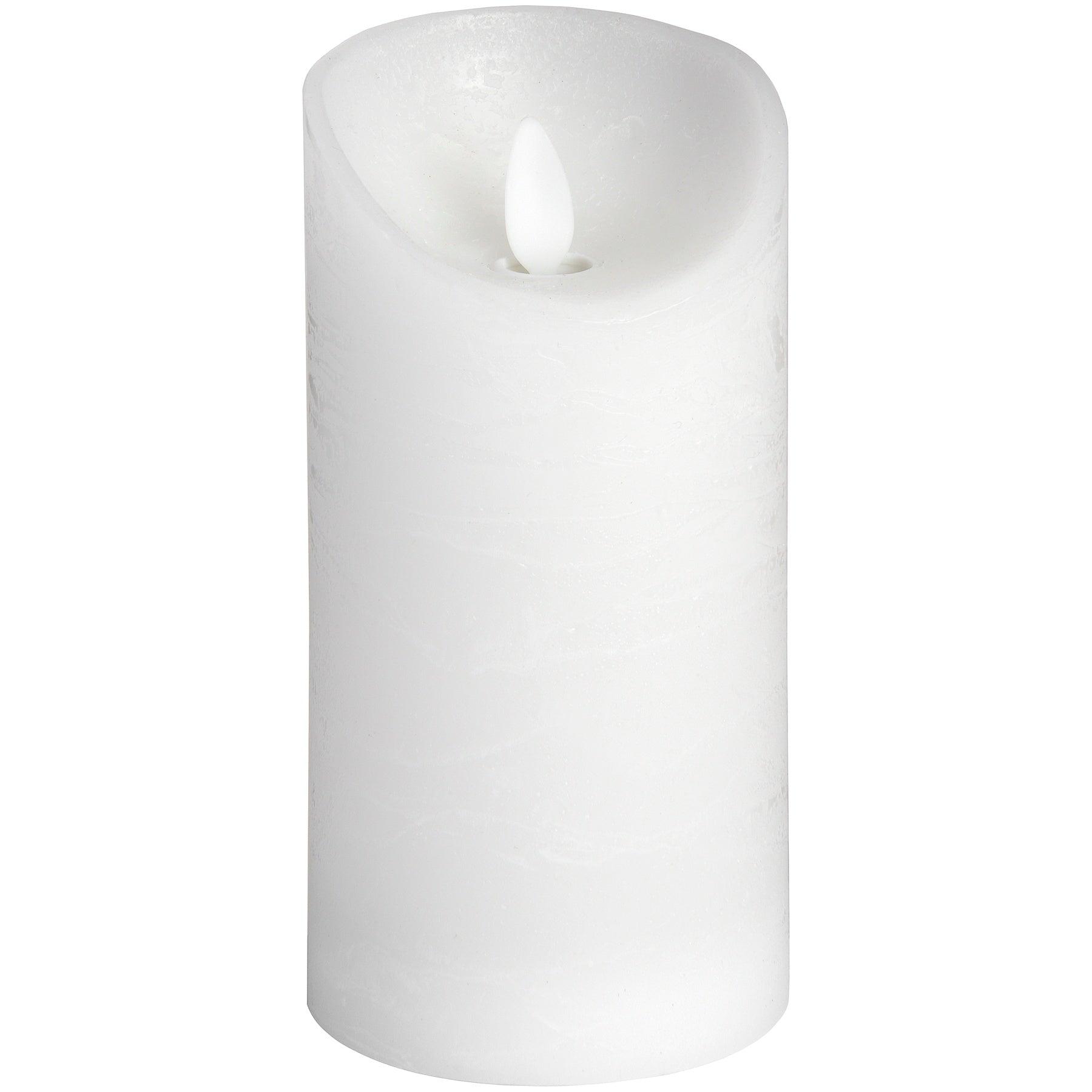 View Luxe Collection 3 x 6 White Flickering Flame LED Wax Candle information