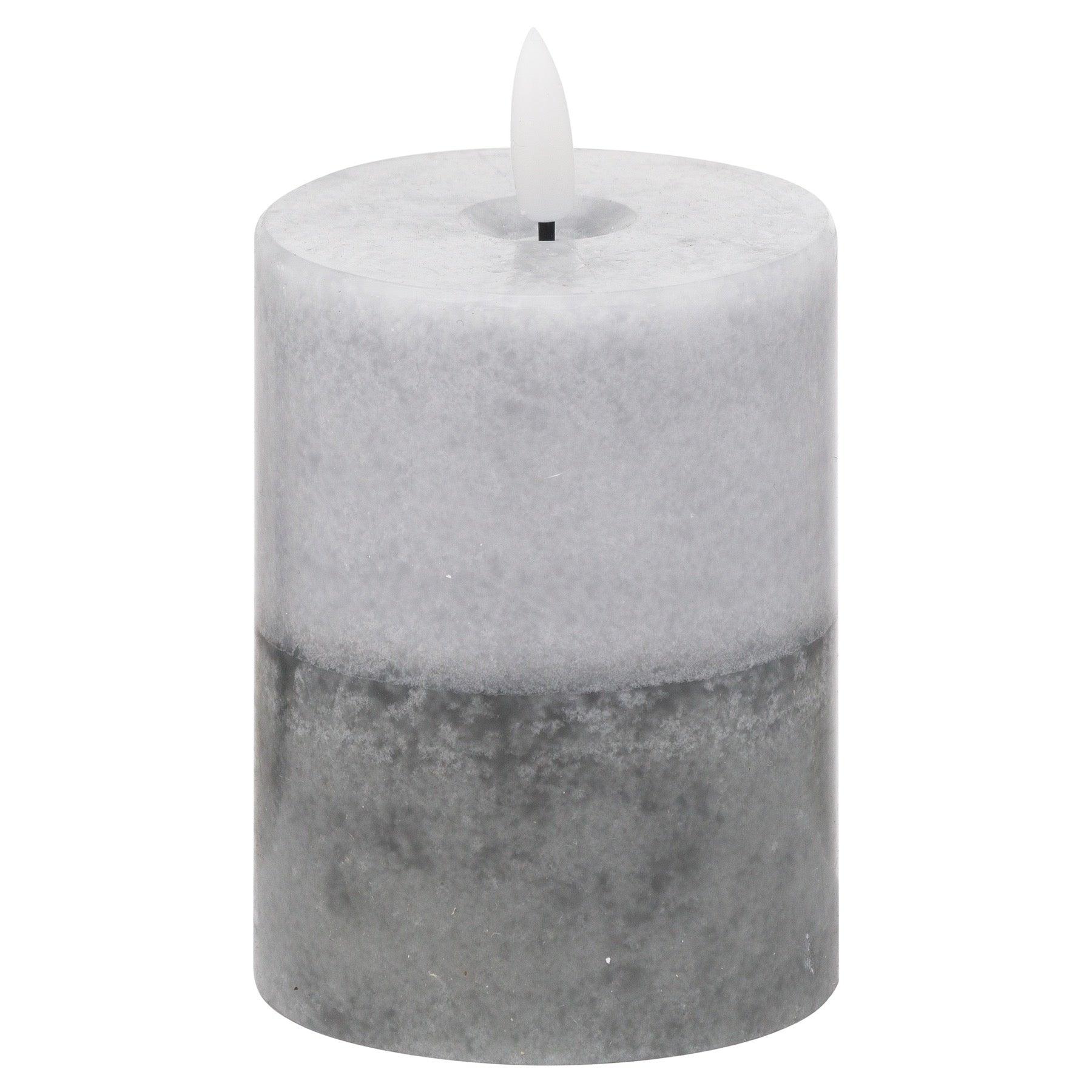 View Luxe Collection Natural Glow 3x4 Stone LED Candle information