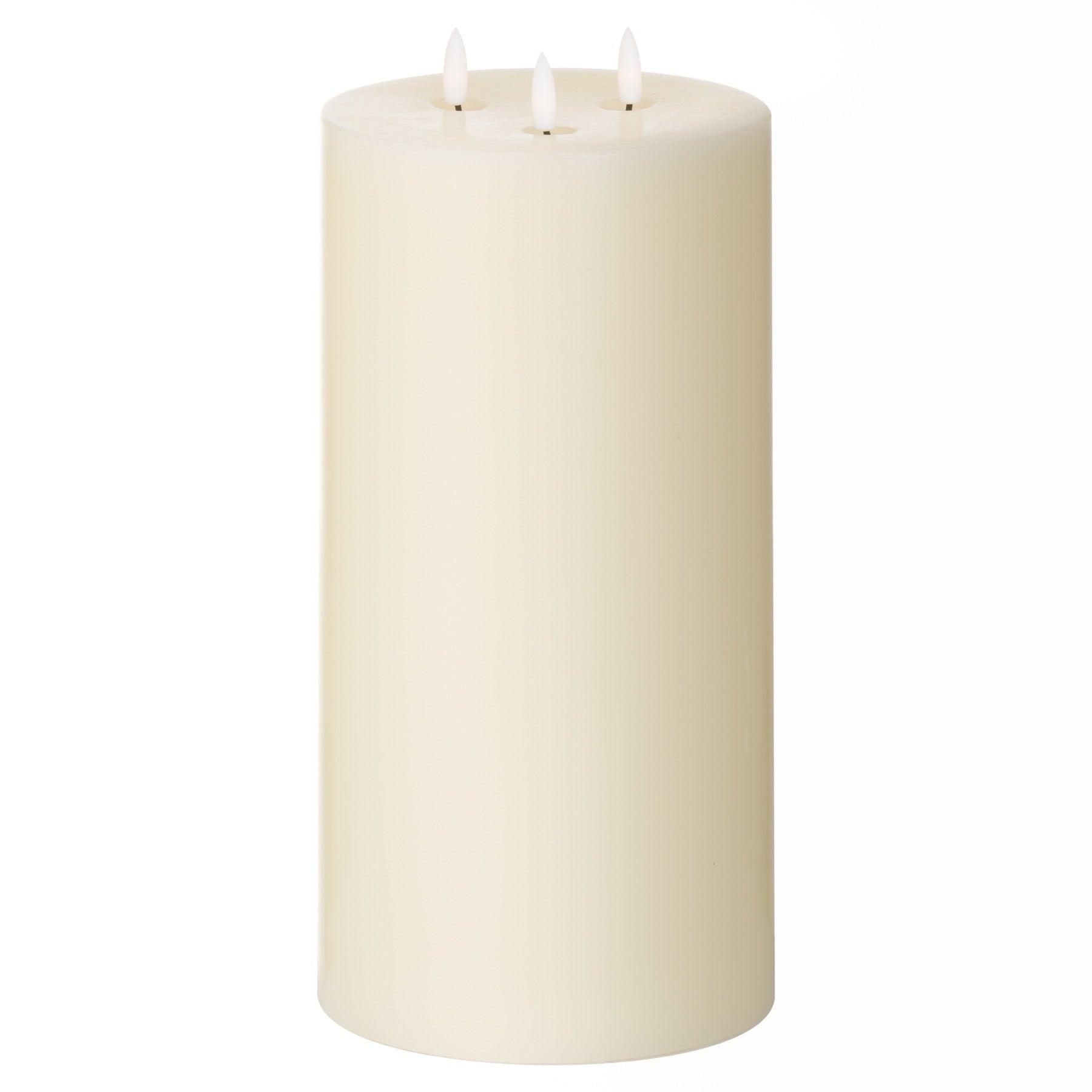 View Luxe Collection Natural Glow 6 x 12 LED Ivory Candle information