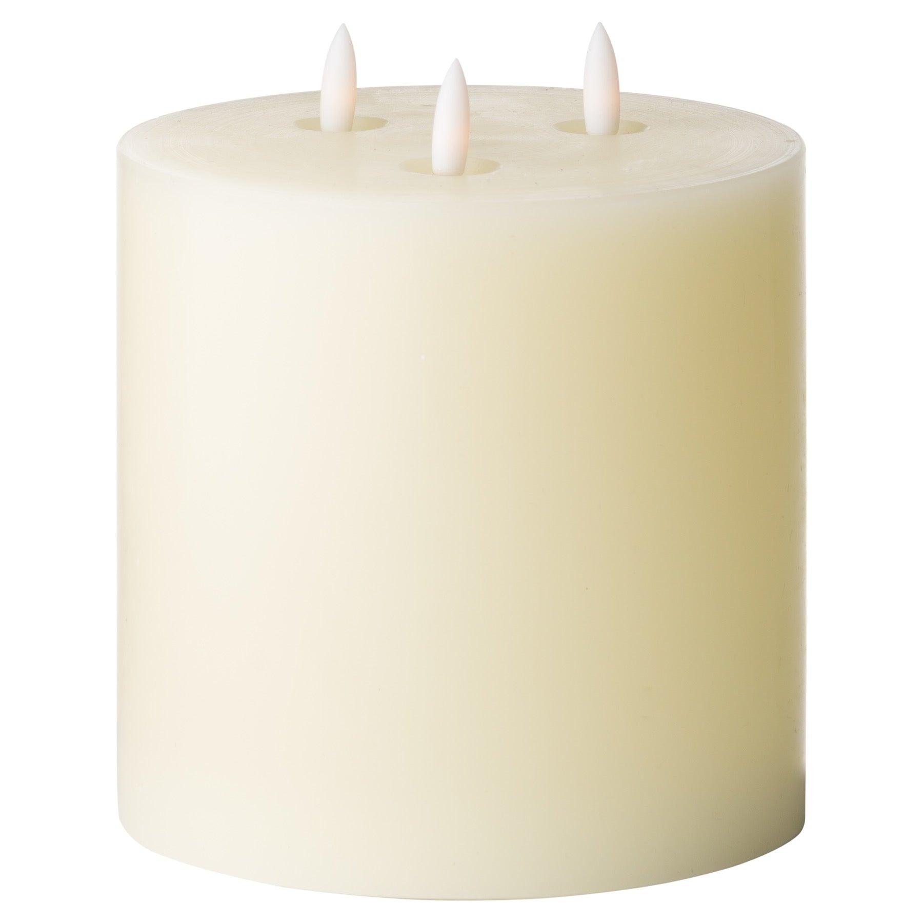 View Luxe Collection Natural Glow 6 x 6 LED Ivory Candle information