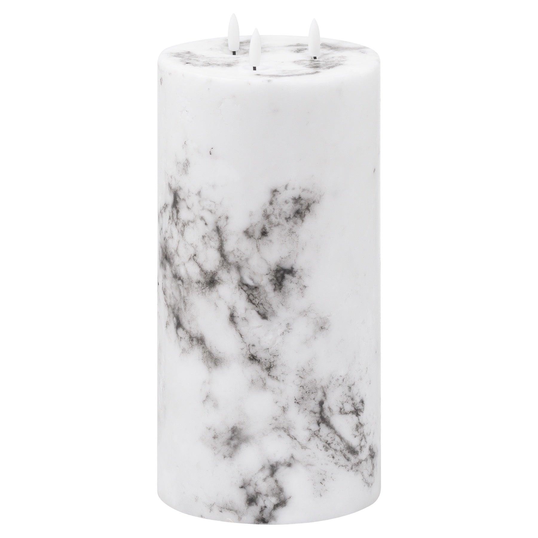 View Luxe Collection Natural Glow 6x12 Marble Effect LED Candle information