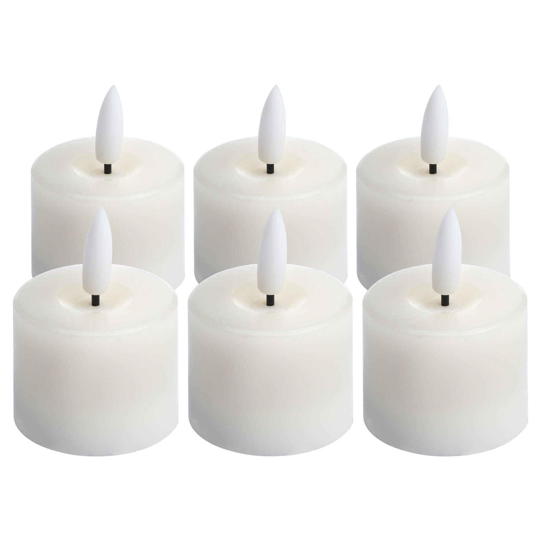 View Luxe Collection Set Of 6 Natural Glow Led Tealight Candles information