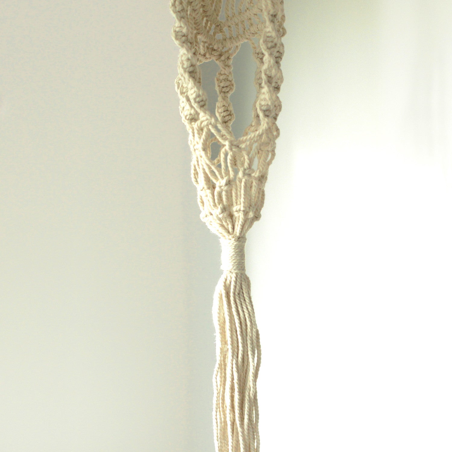 View Macrame Pot Holder Long With Ratten Hoop information