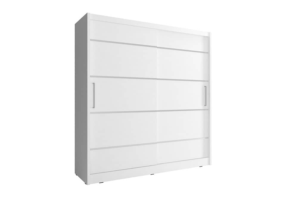 View Maja Alu Sliding Door Wardrobe 180cm White Matt 180cm information