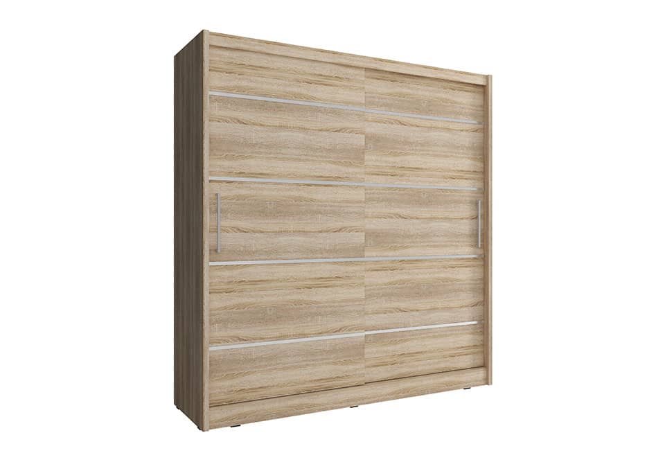 View Maja Alu Sliding Door Wardrobe 200cm Oak Sonoma 200cm information