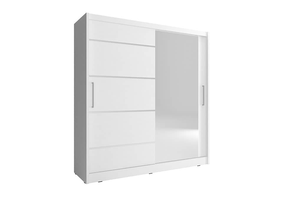 View Maja I Alu Sliding Door Wardrobe 180cm White Matt 180cm information