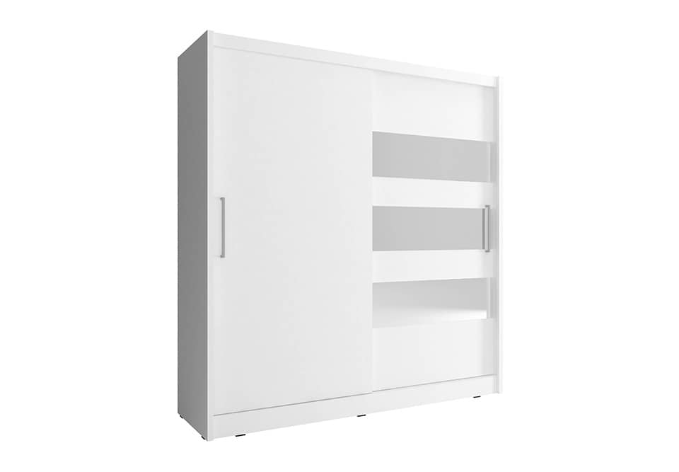 View Maja III Sliding Door Wardrobe 180cm White Matt 180cm information