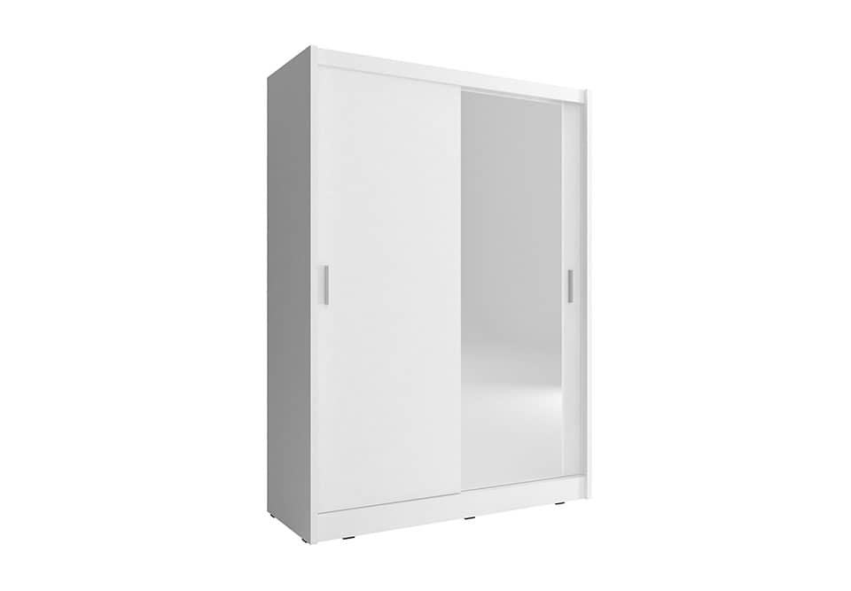 View Maja Sliding Door Wardrobe 150cm White Matt 150cm One Mirror information