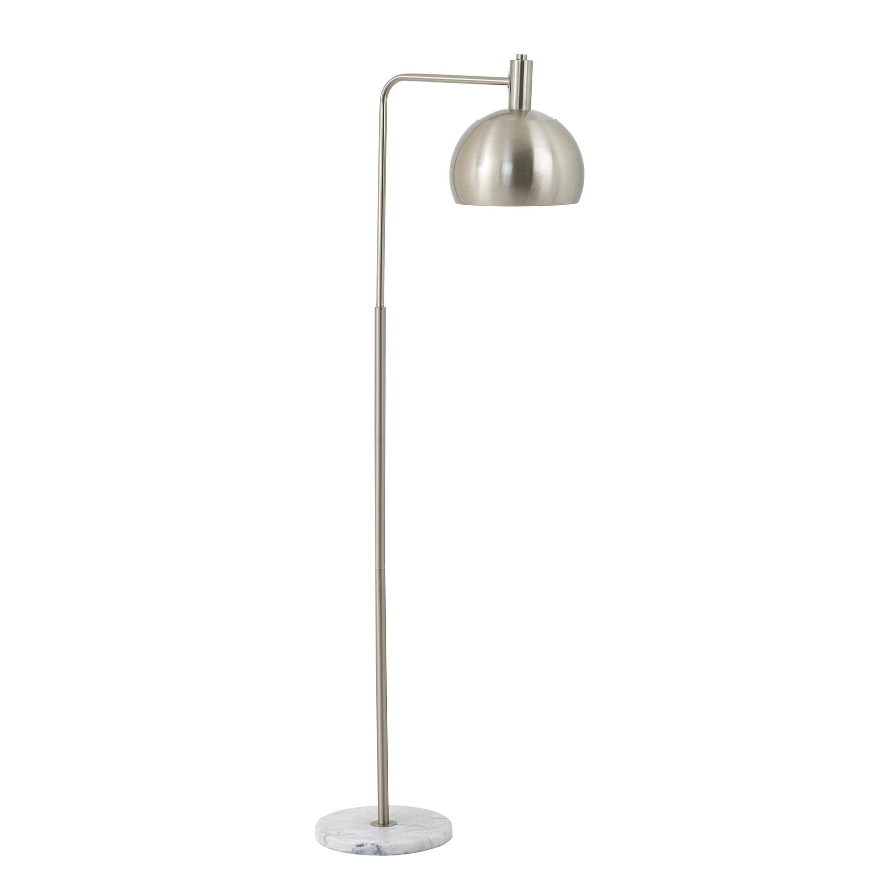 View Marble And Silver Industrial Adjustable Floor Lamp information