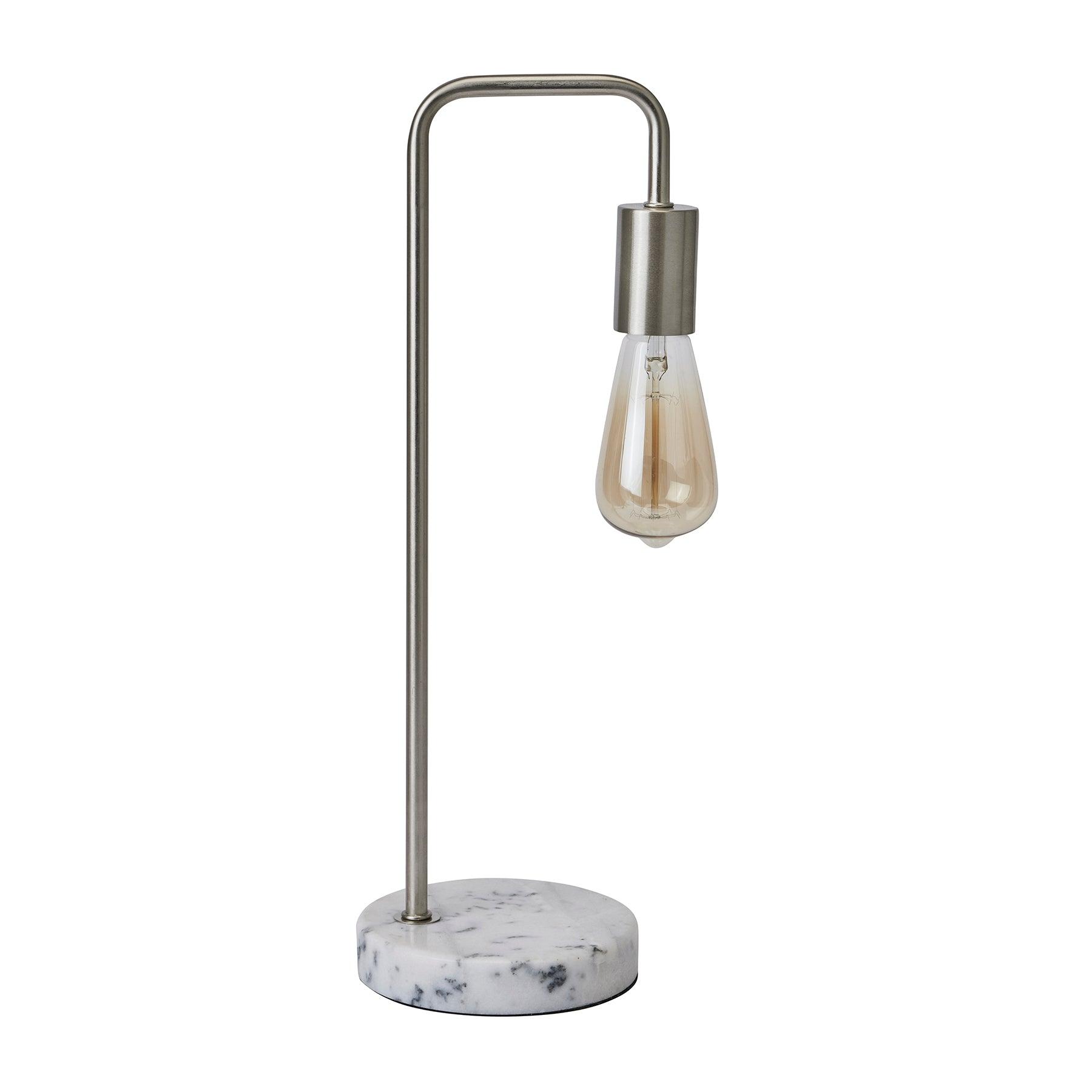 View Marble And Silver Industrial Desk Lamp information