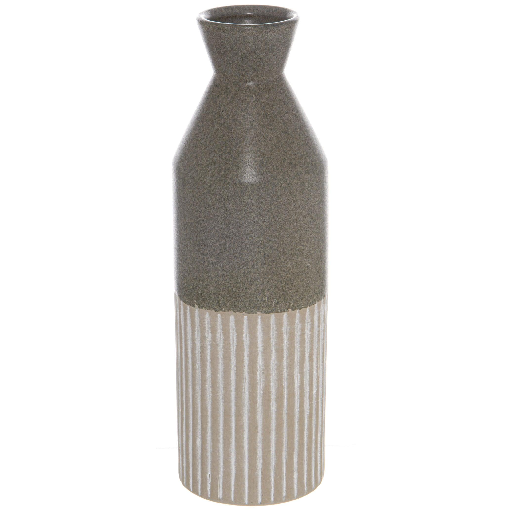 View Mason Collection Grey Ceramic Ellipse Tall Vase information