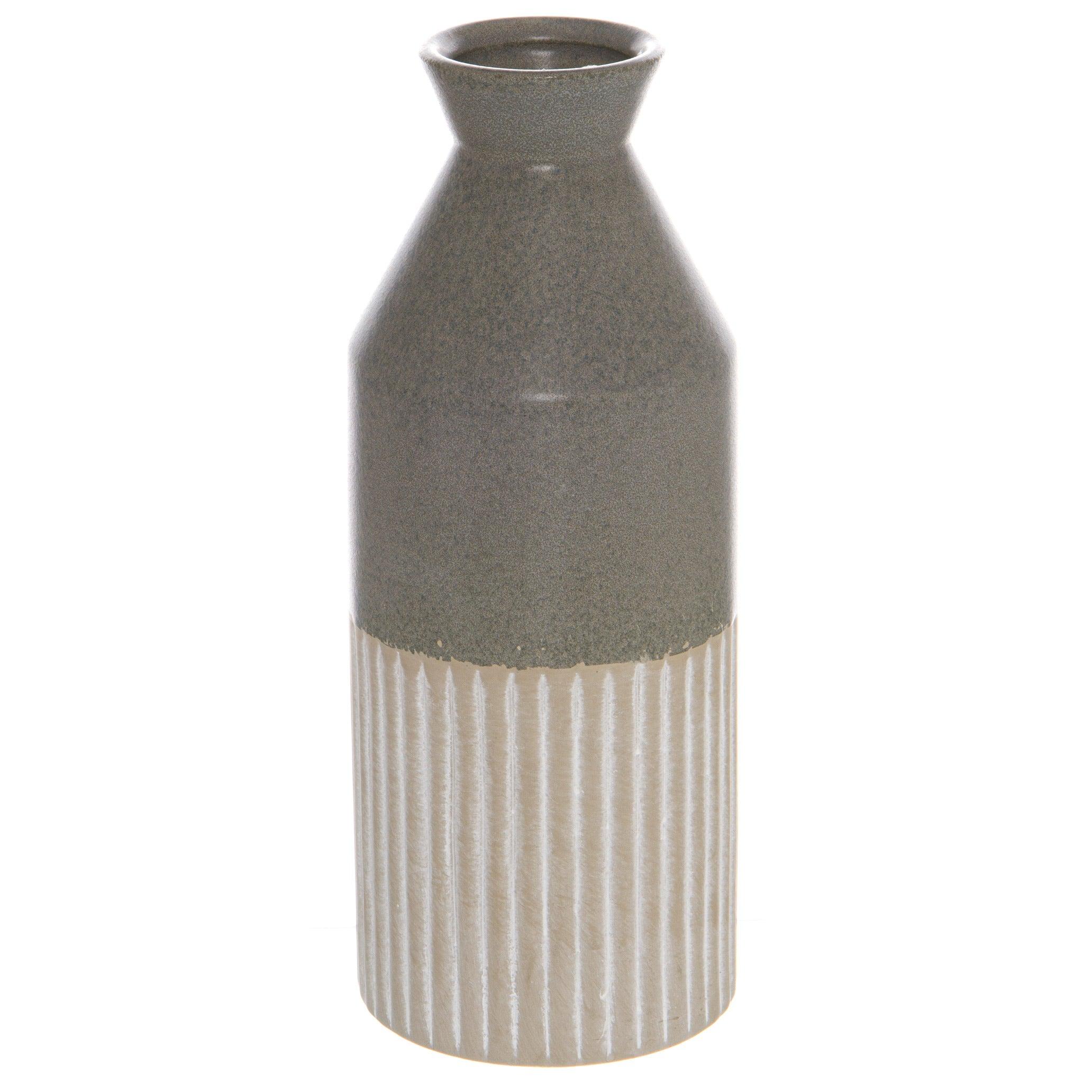 View Mason Collection Grey Ceramic Ellipse Vase information