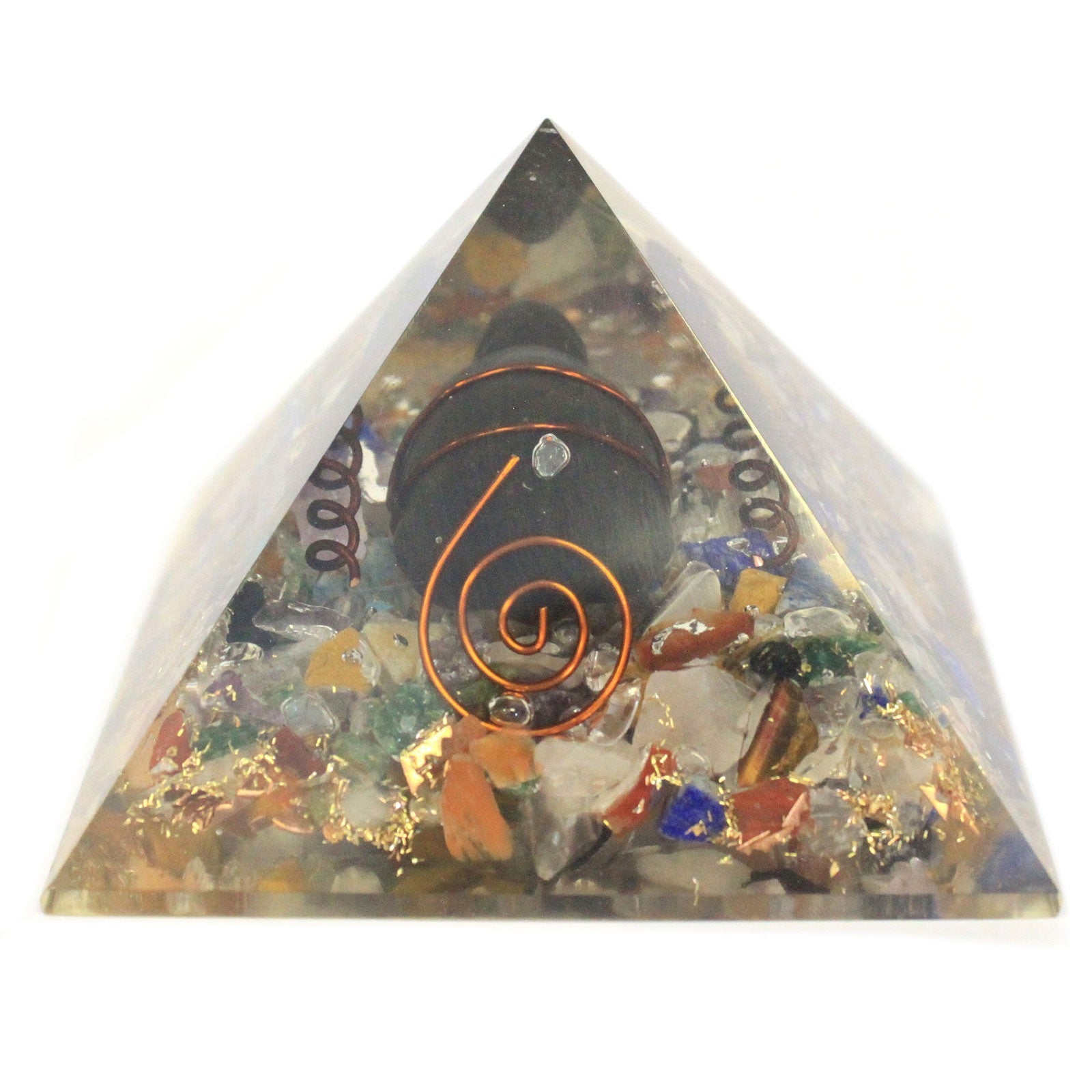 View Med Orgonite Pyramid 60mm Gemchips Copper Turtle information