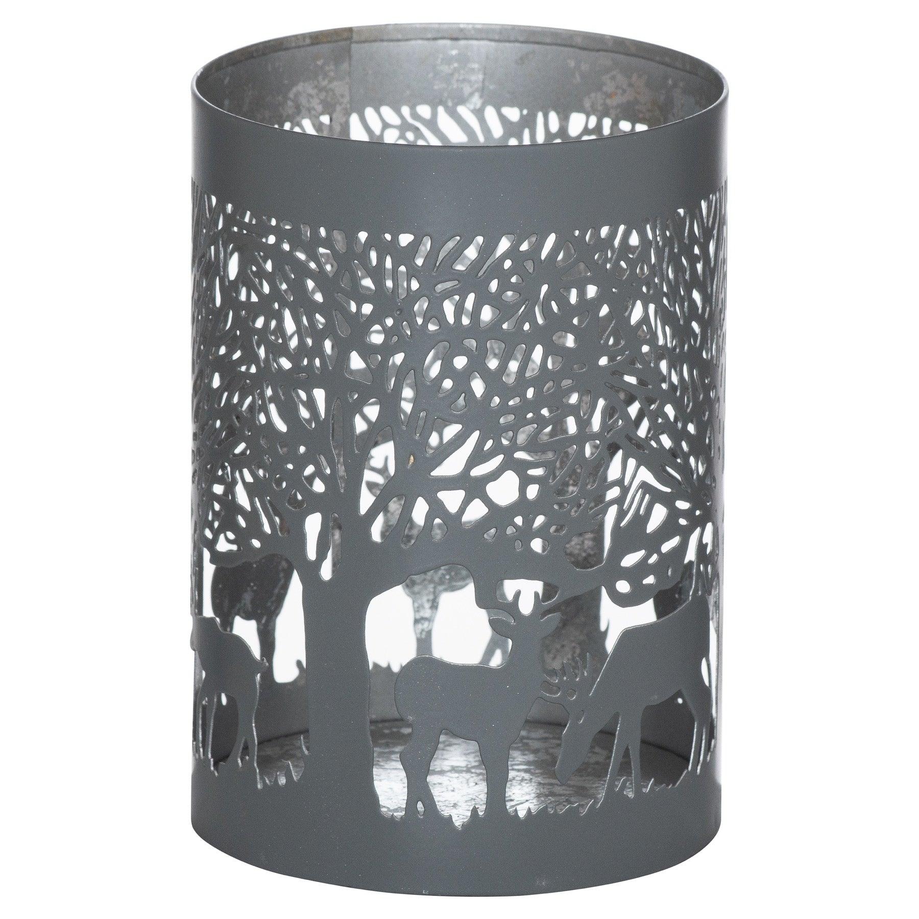 View Medium Silver And Grey Glowray Stag In Forest Lantern information