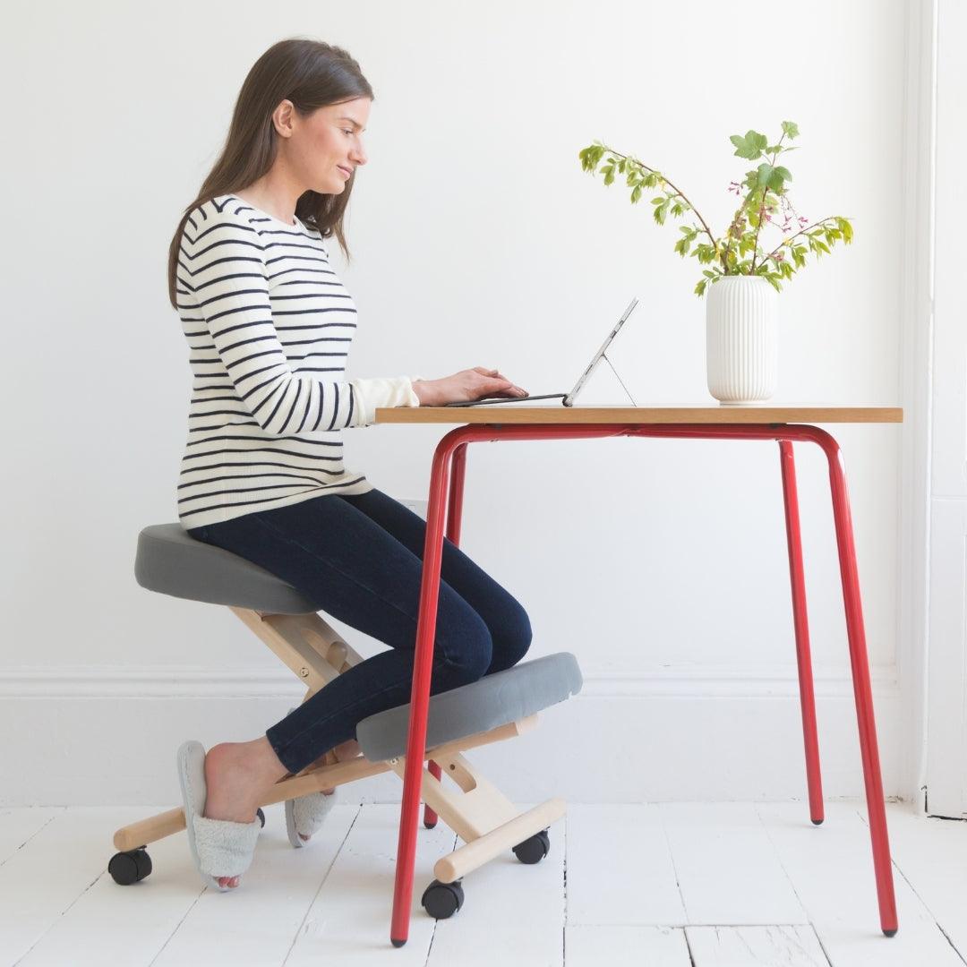 View Memory Foam Kneeling Chair Posture Stool Grey information