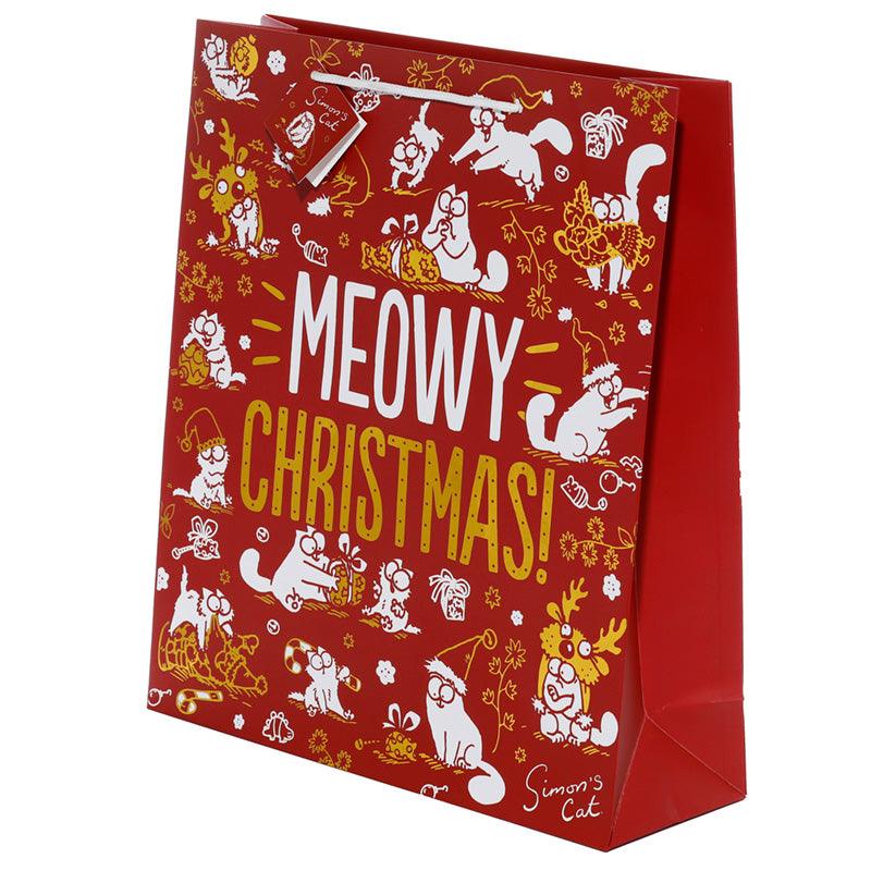 View Meowy Christmas Simons Cat Extra Large Christmas Gift Bag information