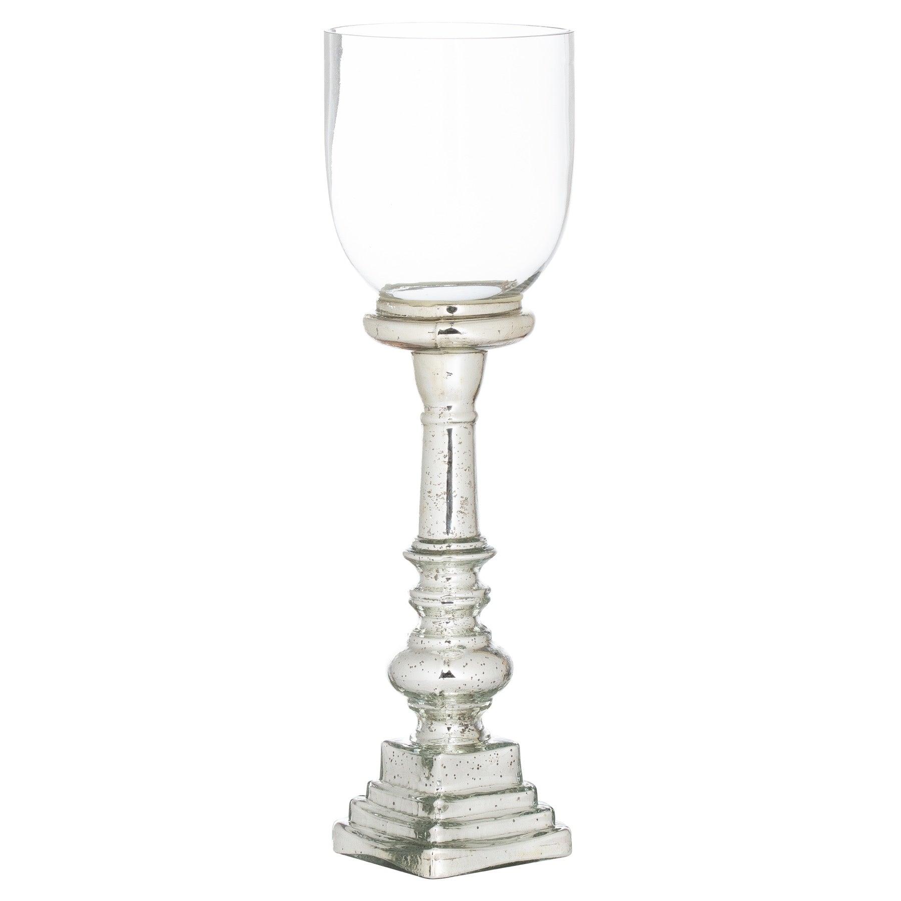 View Mercury Effect Glass Top Tall Candle Pillar Holder information