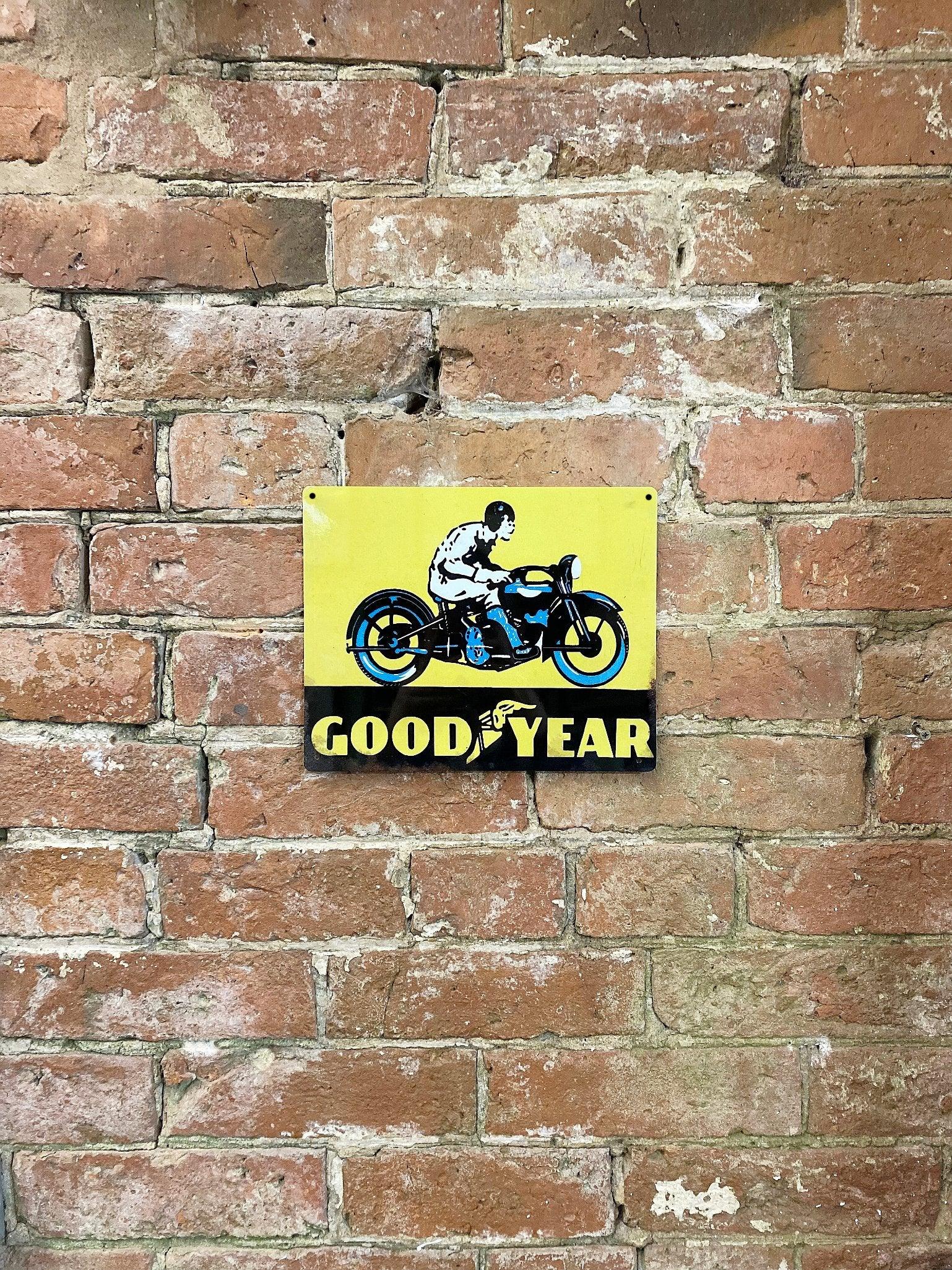 View Metal Advertising Wall Sign Good Year Tyre Motorbike information