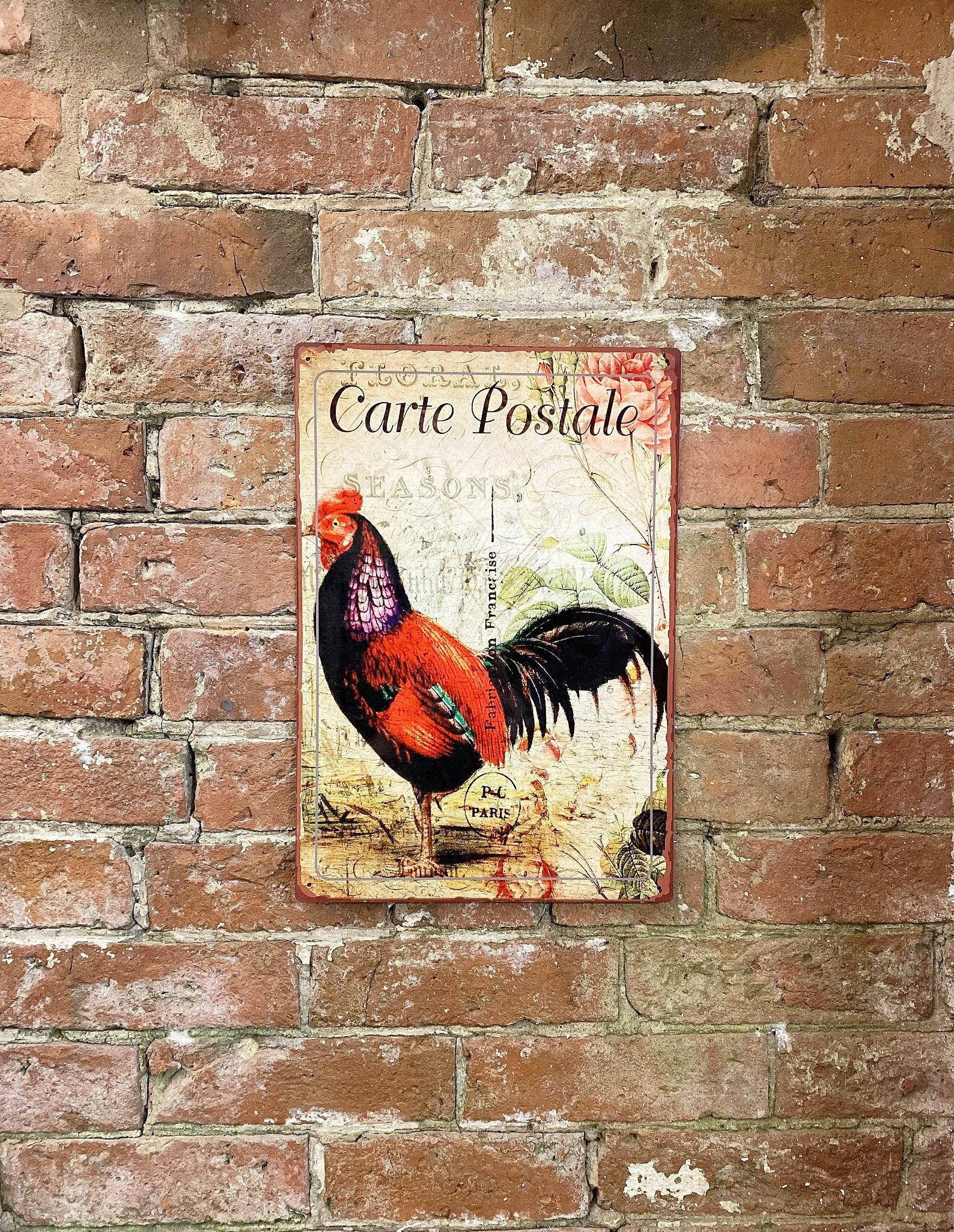 View Metal Propaganda Wall Sign Cockerel French Hen Chicken information