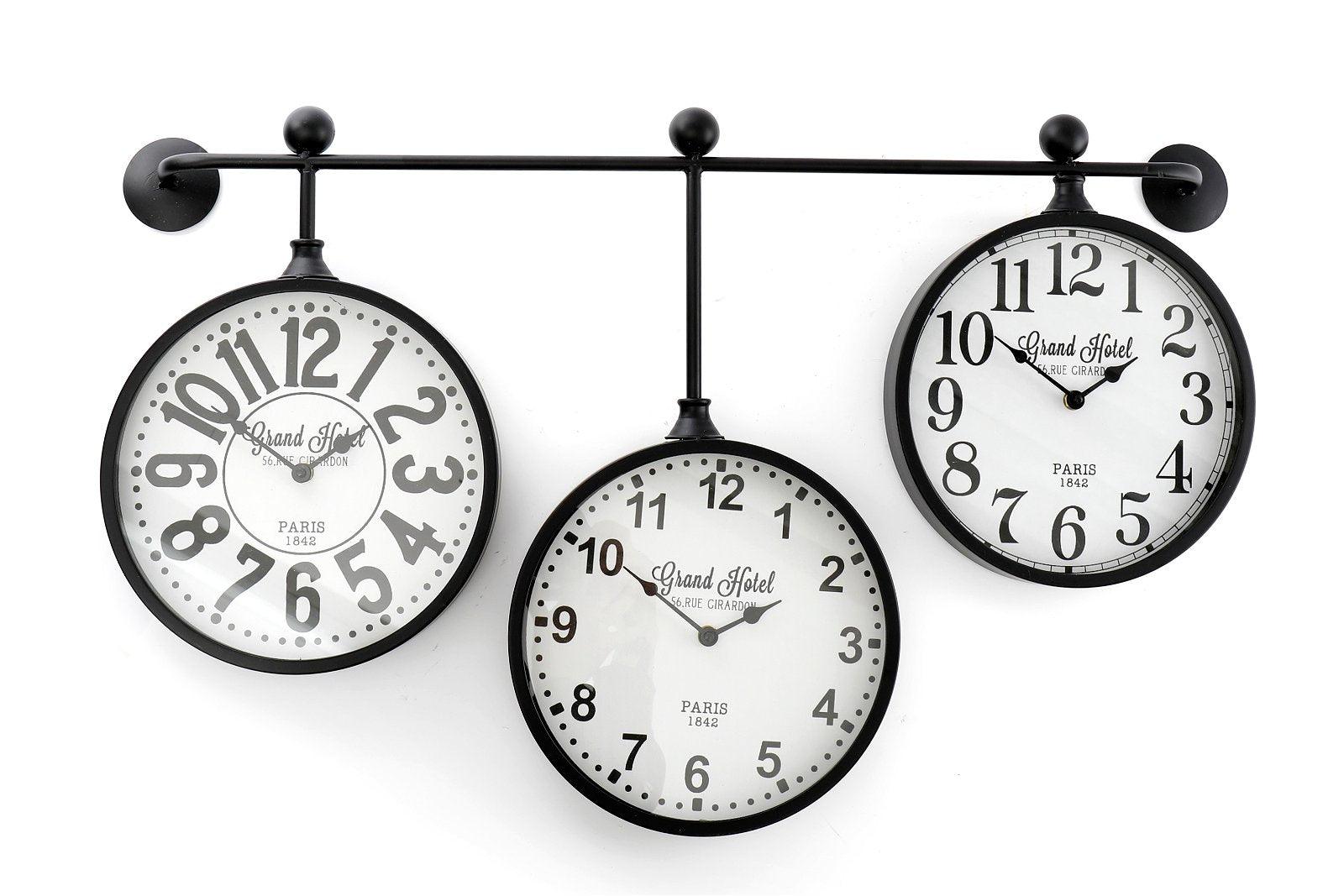 View Metal Wall Clocks Set of 3 Hanging information