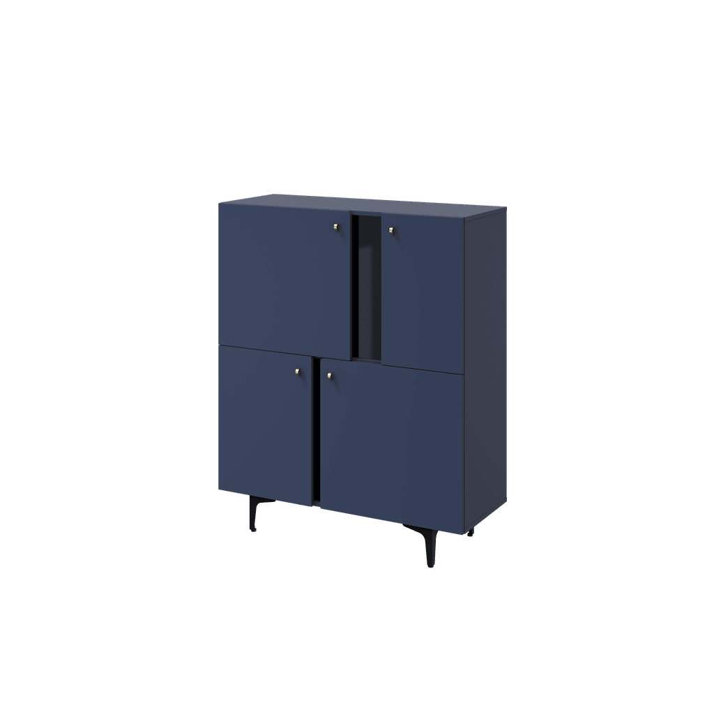 View Milano Highboard Cabinet 105cm Navy 105cm information