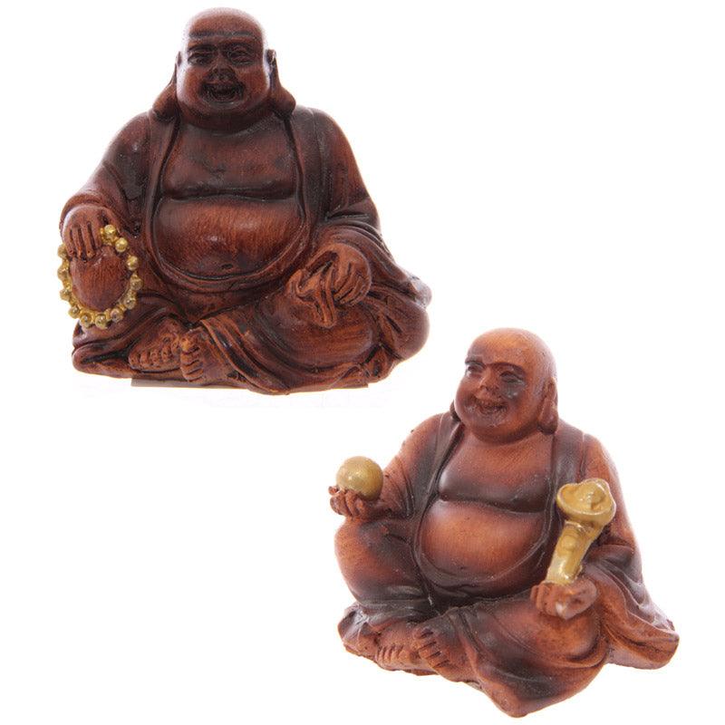 View Mini Wood Effect Collectable Buddha in a Bag Figurine information